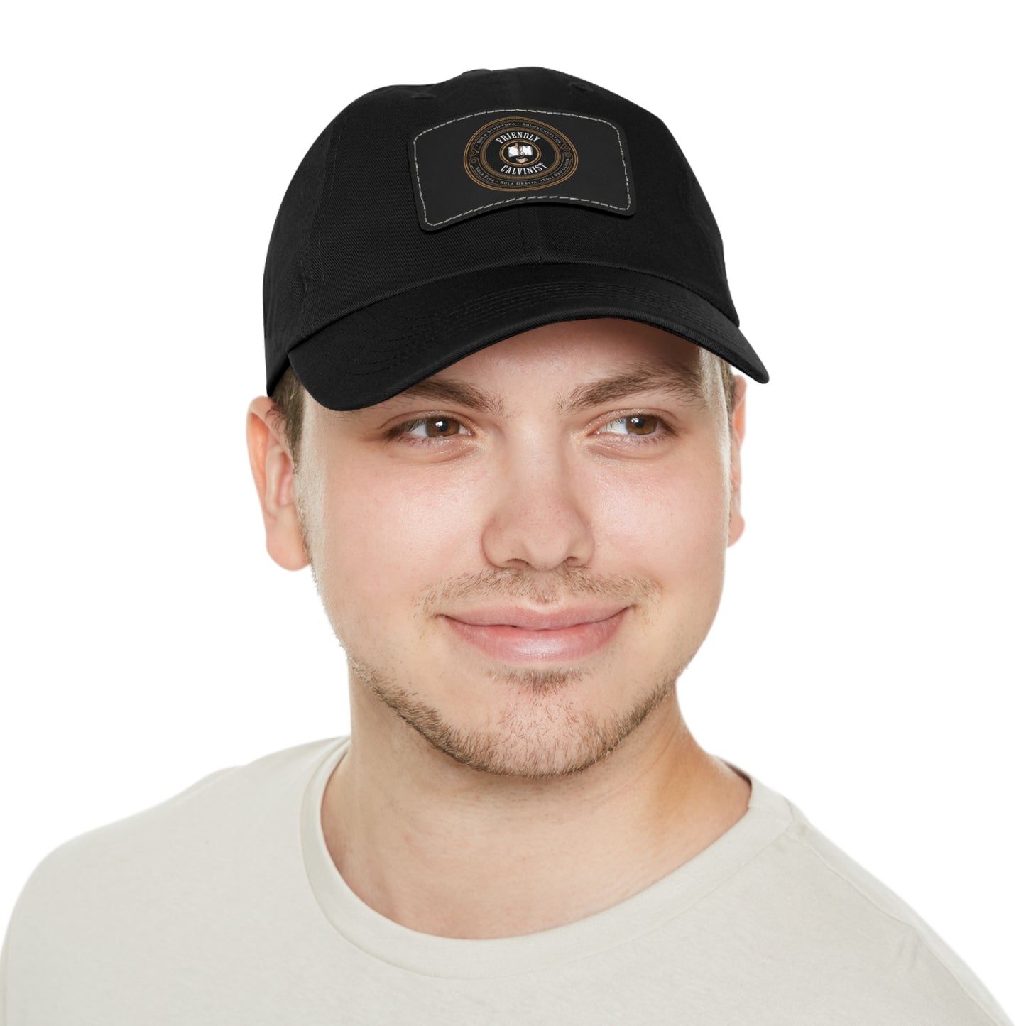 Friendly Calvinist - Dad Hat with Leather Patch Calvinist Apparel™