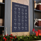 Greek Alphabet -  Dark Grey Matte Vertical Posters