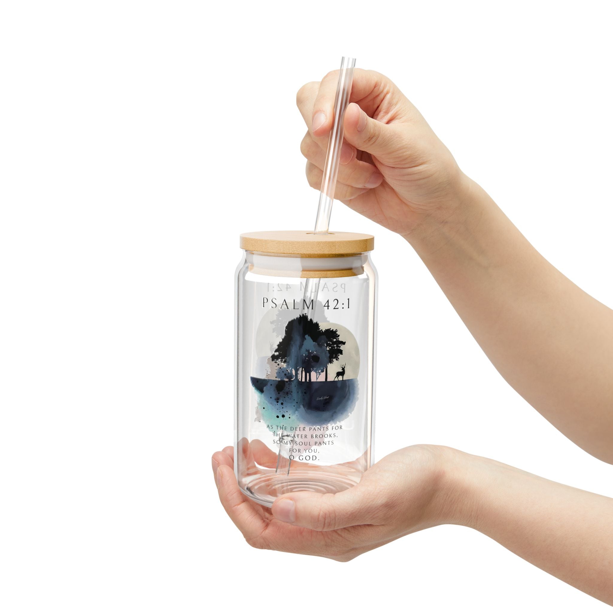 My Soul Thirsts For God - Sipper Glass, 16oz