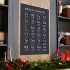 Greek Alphabet -  Dark Charcoal Matte Vertical Posters