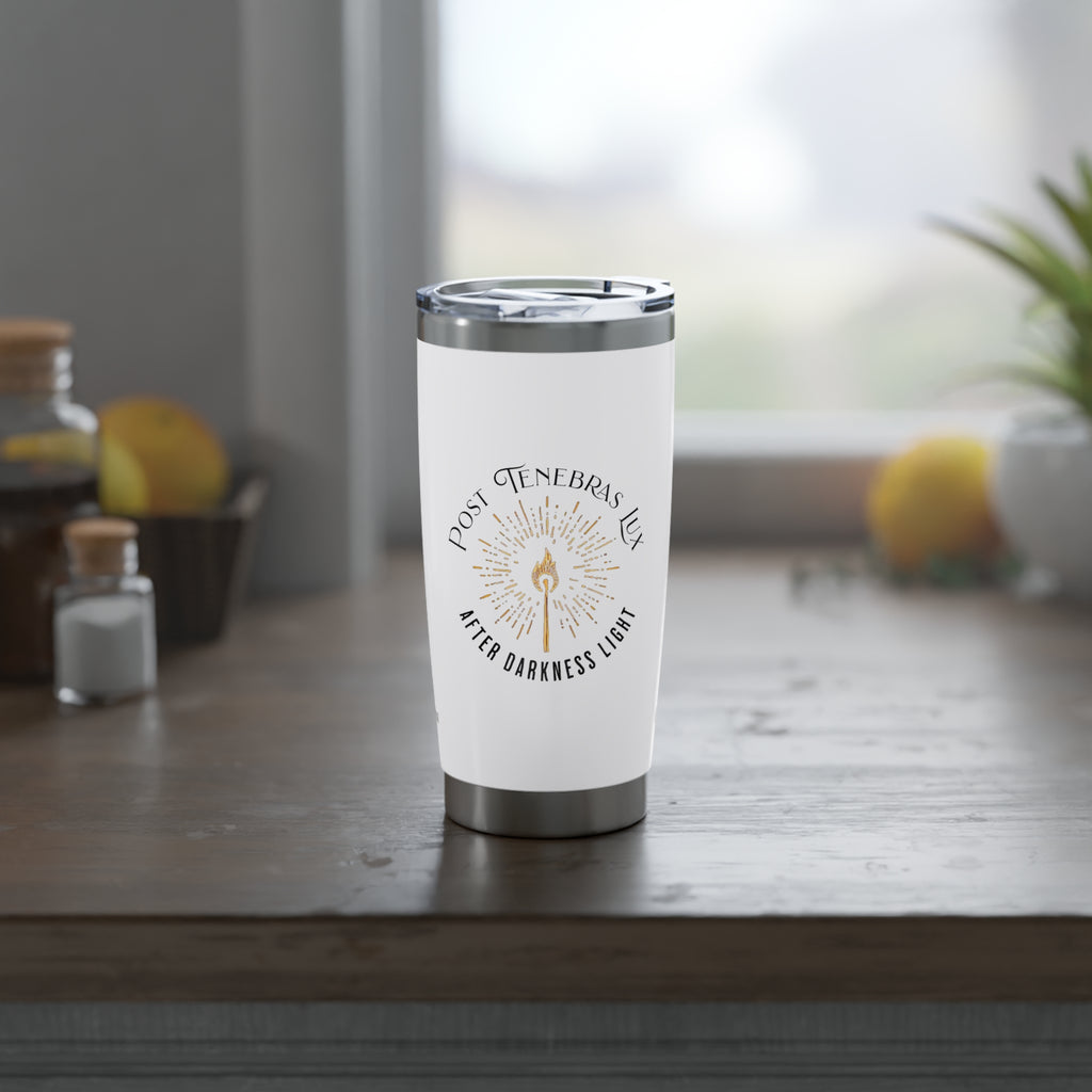 Post Tenebras Lux 20oz White Tumbler