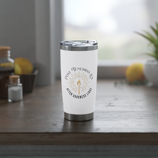 Post Tenebras Lux 20oz White Tumbler