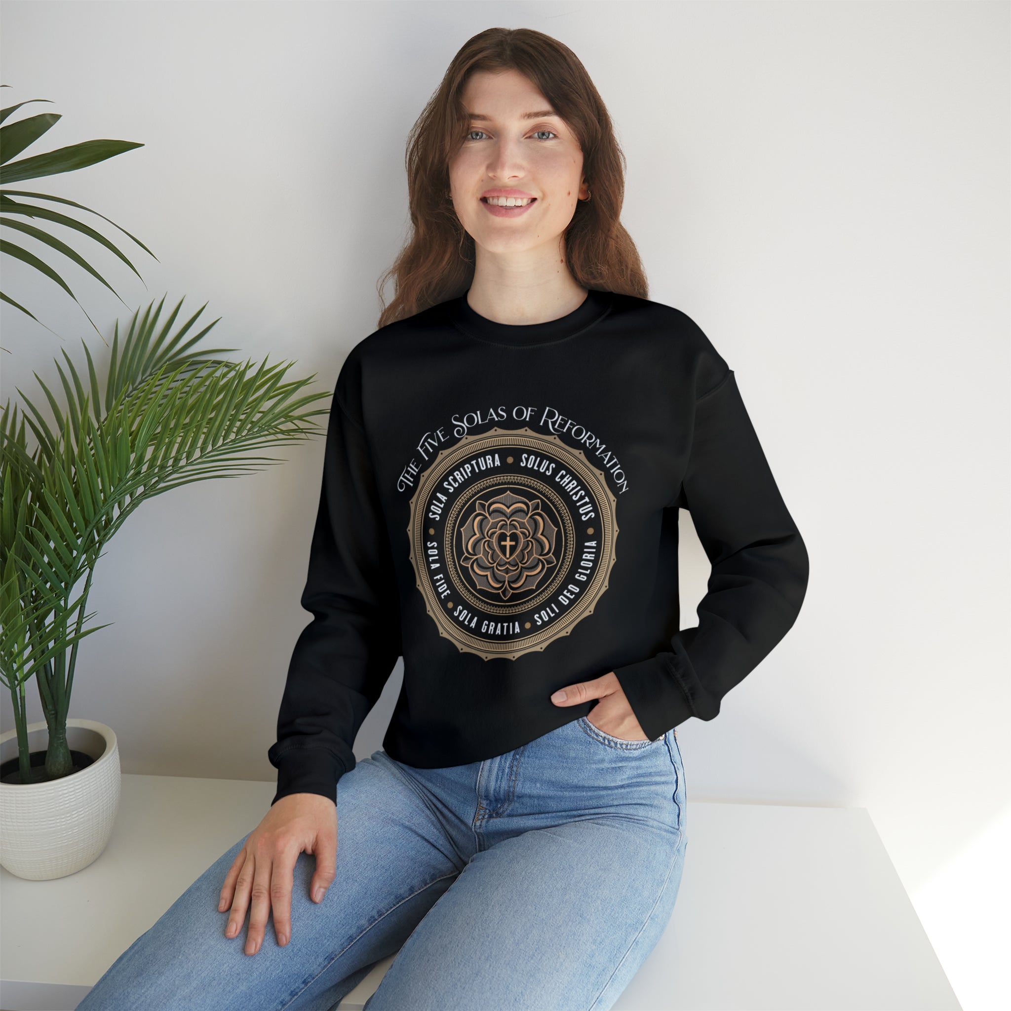 The 5 Solas - Crewneck Sweatshirt Calvinist Apparel™