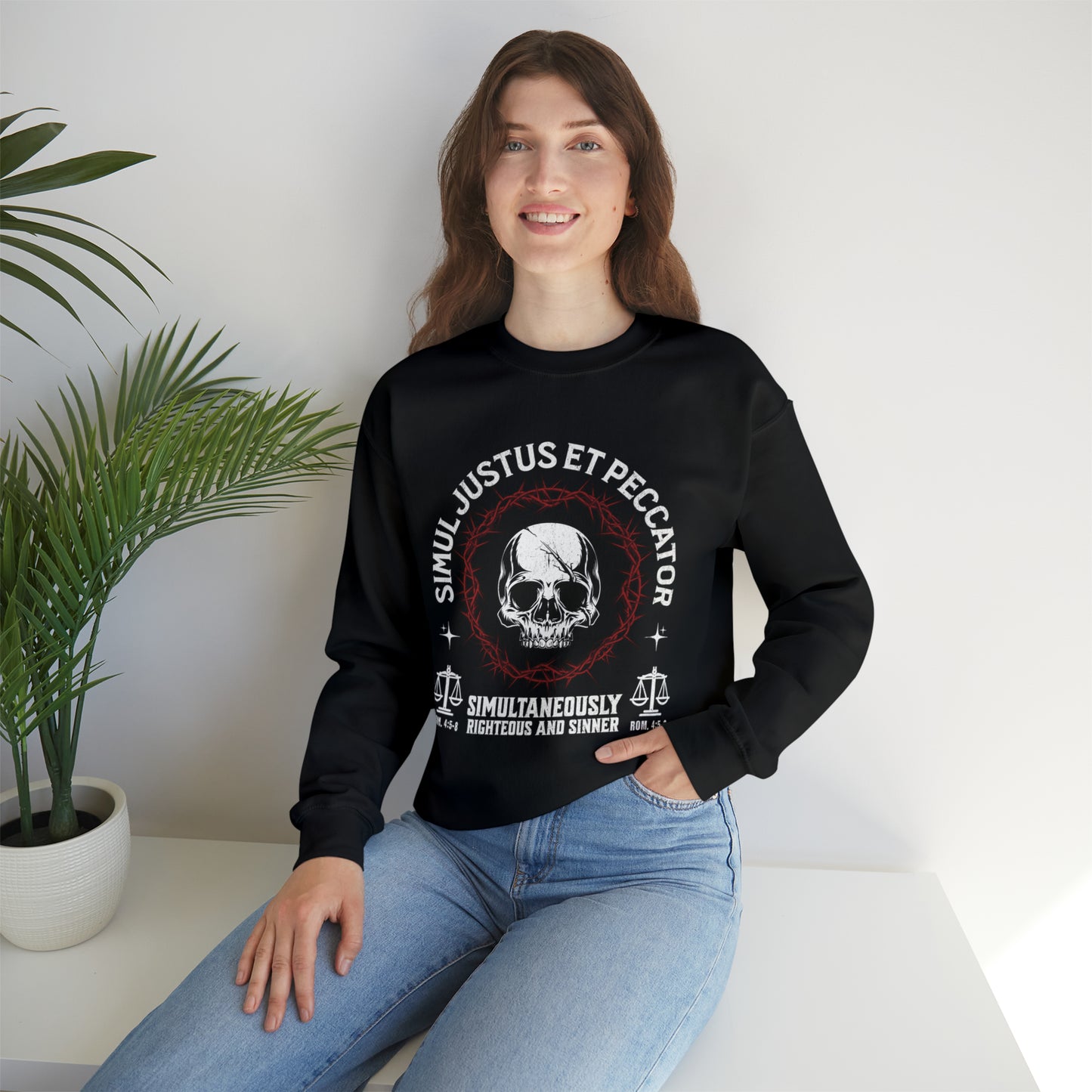 Simul Justus et Peccator - Crewneck Sweatshirt Calvinist Apparel™