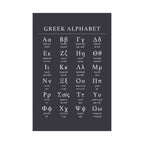 Greek Alphabet -  Dark Charcoal Matte Vertical Posters