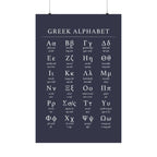 Greek Alphabet -  Dark Grey Matte Vertical Posters