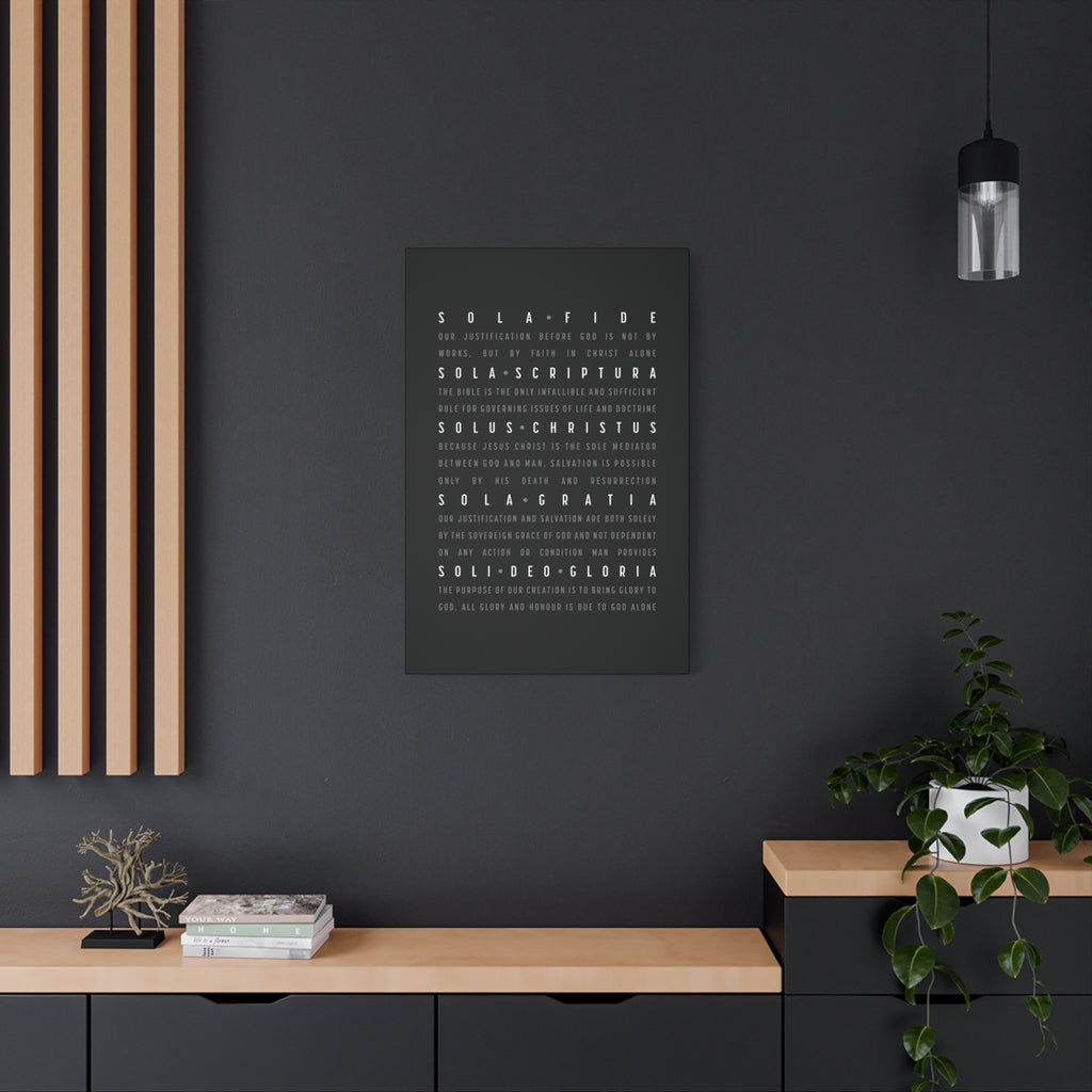 The Five Solas - Canvas Print
