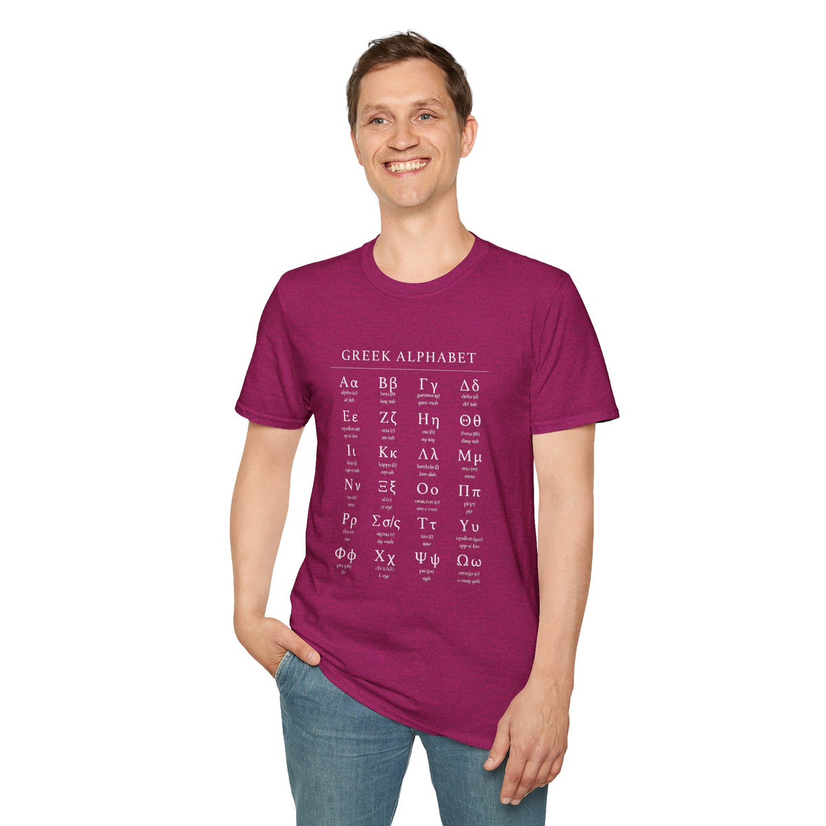 Greek Alphabet Unisex Softstyle T-Shirt - Perfect for Students and Scholars