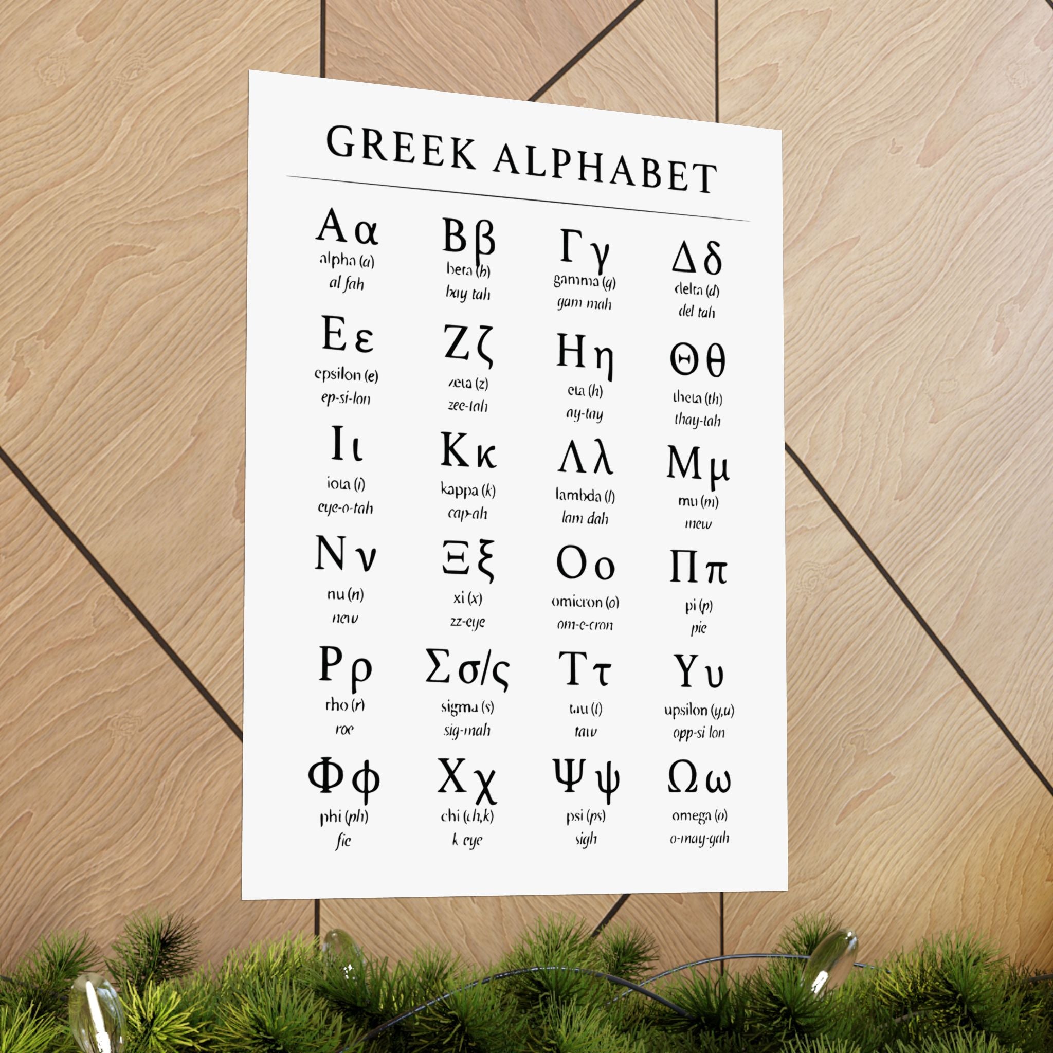 Greek Alphabet - Matte Vertical Posters
