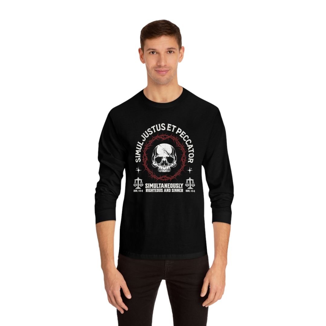 Simul Justus Et Peccator - Long Sleeve Tee Calvinist Apparel™