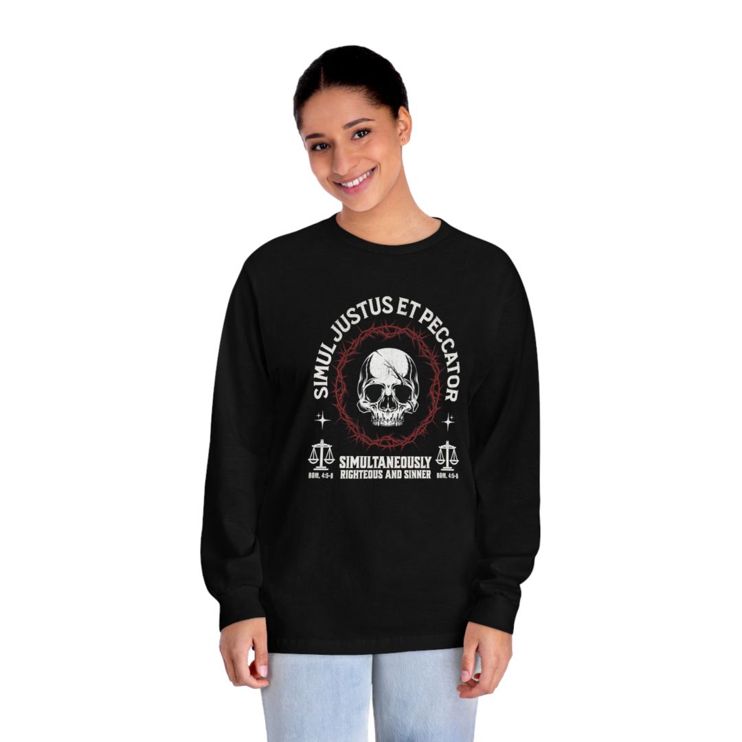 Simul Justus Et Peccator - Long Sleeve Tee Calvinist Apparel™