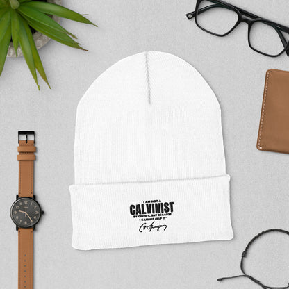 Not a Calvinist by Choice - Embroidered Cuffed Beanie Calvinist Apparel™