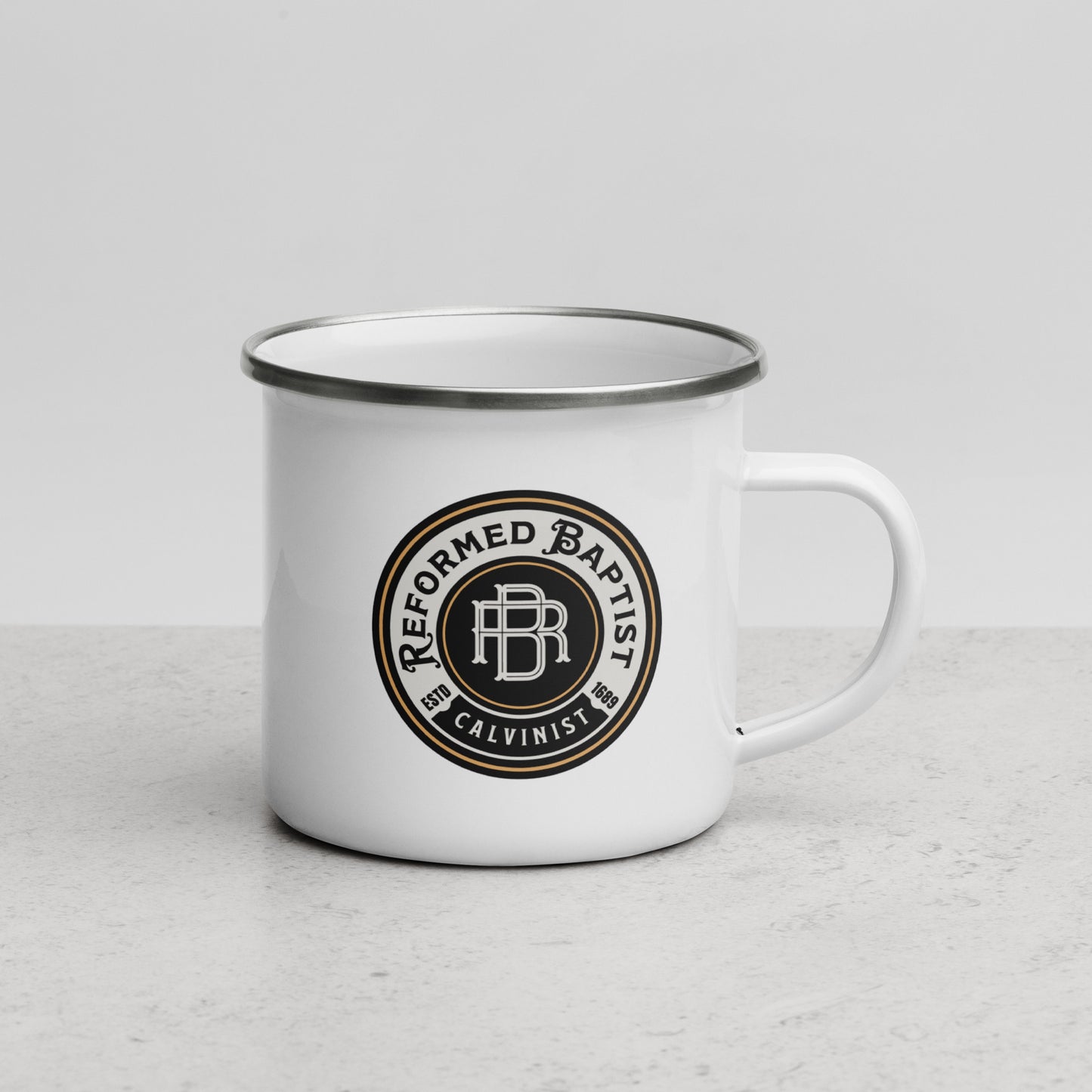 Reformed Baptist - Enamel Mug Calvinist Apparel™