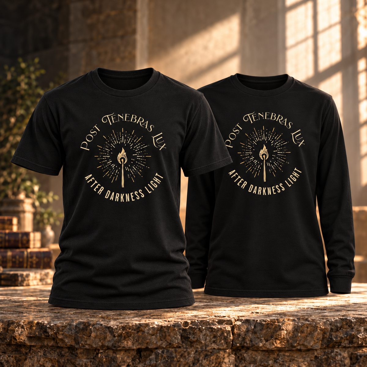 Reformation Essentials — Post Tenebras Lux matching-design example
