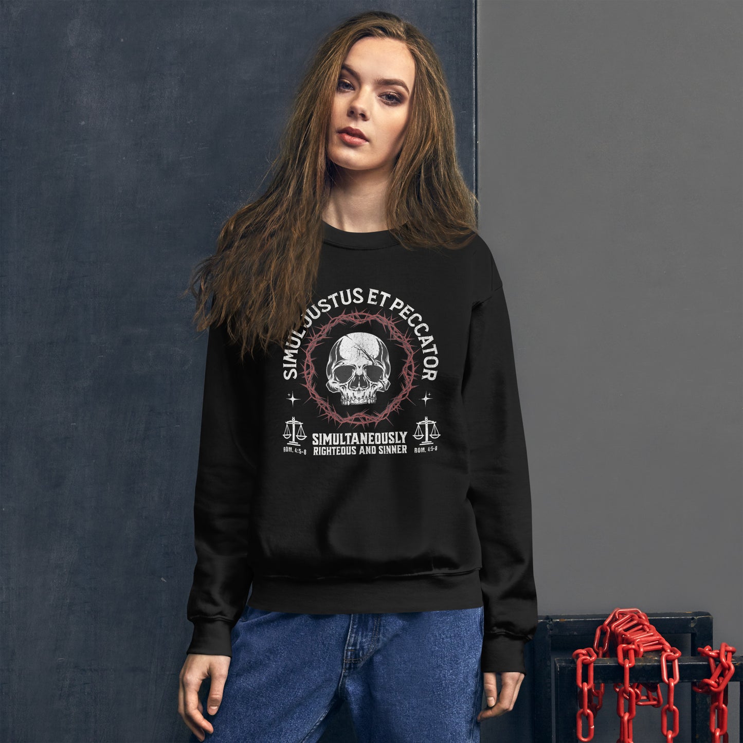 Simul Justus et Peccator - Crewneck Sweatshirt Calvinist Apparel™